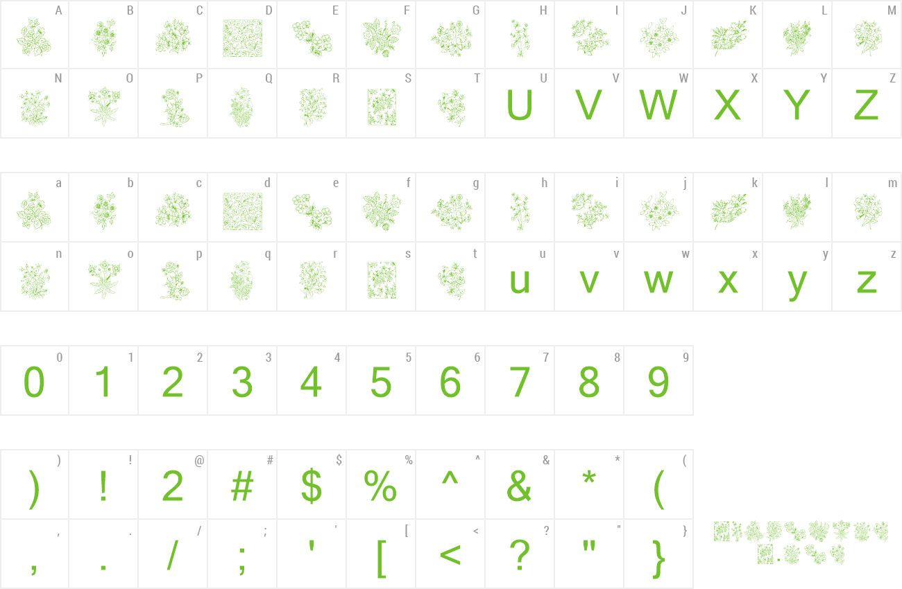 Font KR Floral Color Me preview